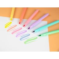 Popisovače Kores Pastel Style, štětcový hrot, 6 barev 7 (6)