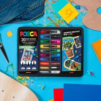 Sada popisovačů Uni Posca Pop PC-1M, PC-3M, PC-5M, 20ks 4 (3)