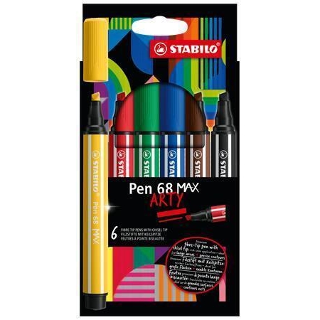 Fix Stabilo Pen 68 MAX, sada, 1-5 mm, 6 barev