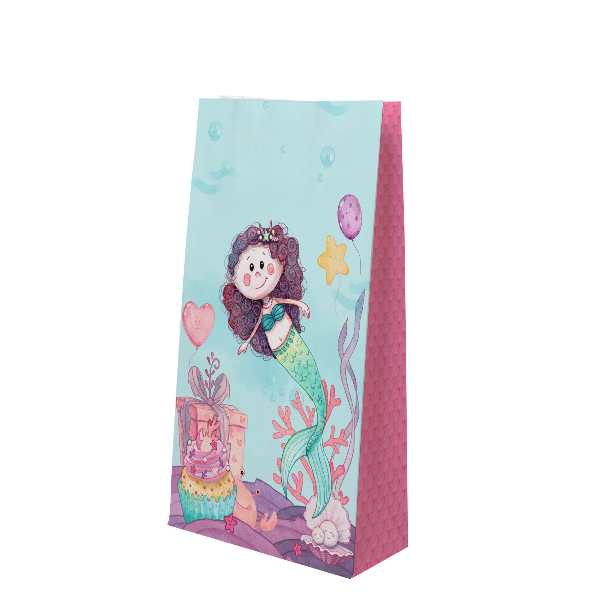 Dárková taška Mořská panna, 12x20x5 cm, 8 ks