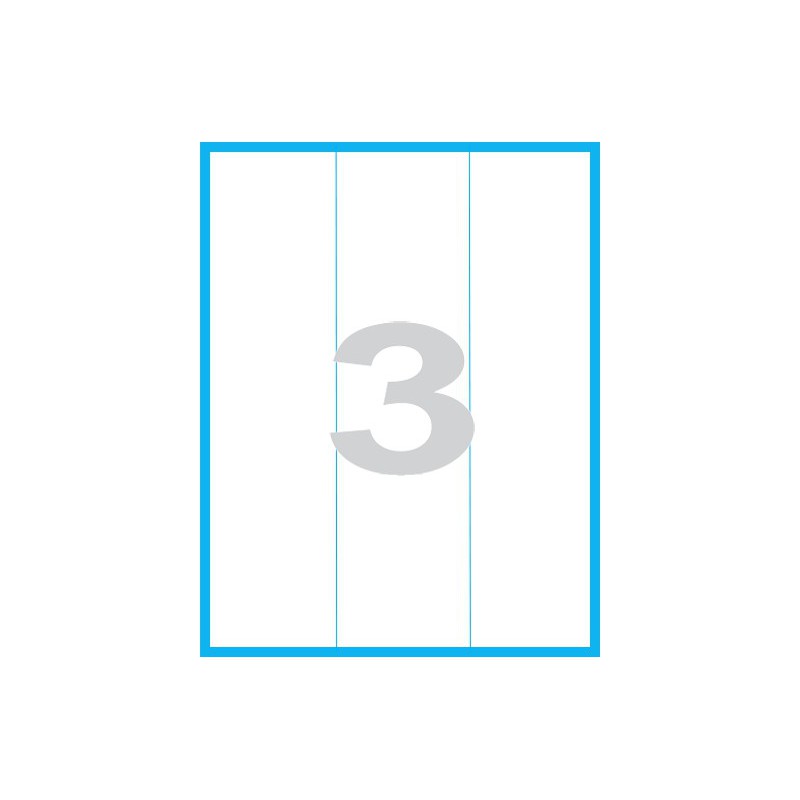 Etikety MP print samolepící A4, 70x297 mm, 3ks/arch, 100 archů, bílé