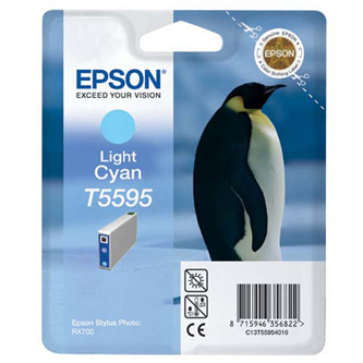 Inkoustová cartridge Epson C13T55954010, Stylus Photo RX700, světle modrá, originál