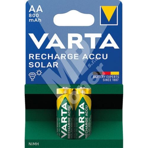 Nabíjecí baterie Varta HR6 800/2 Solar, AA 1