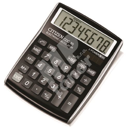Kalkulačka Citizen CDC80BKWB, černá, stolní, osmimístná 1