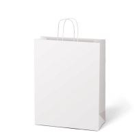 Papírová taška dárková T10 kraft 310x140x450mm, bílá Papírová taška dárková T10 kraft 310x140x450mm, bílá