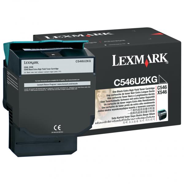 Toner Lexmark C546/X546, C546U2KG, black, originál