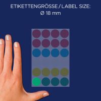Etikety na ruční popis kolečko průměr 18 mm - různobarevné - 3089 5 (4)