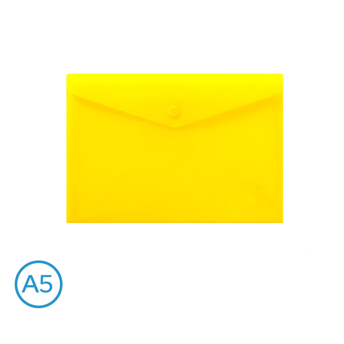 Obal spisový s klopou a drukem A5 neon Luma, žlutý