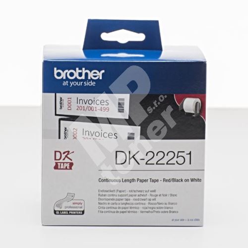 Papírová role Brother DK22251, 62mm x 15.24m, bílá, 1 ks 1