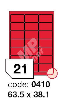 Samolepící etikety Rayfilm Office 63,5x38,1 mm 300 archů, fluo červená, R0132.0410D 1
