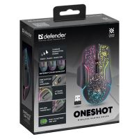 Myš Defender Oneshot GM-067 LED, 3200DPI, 2.4 [GHz], optická, 6tl., bezdrátová, černá 10 (9)