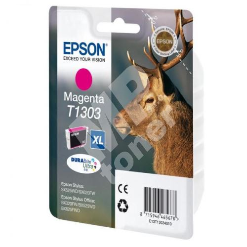 Cartridge Epson C13T13034012, magenta, originál 1