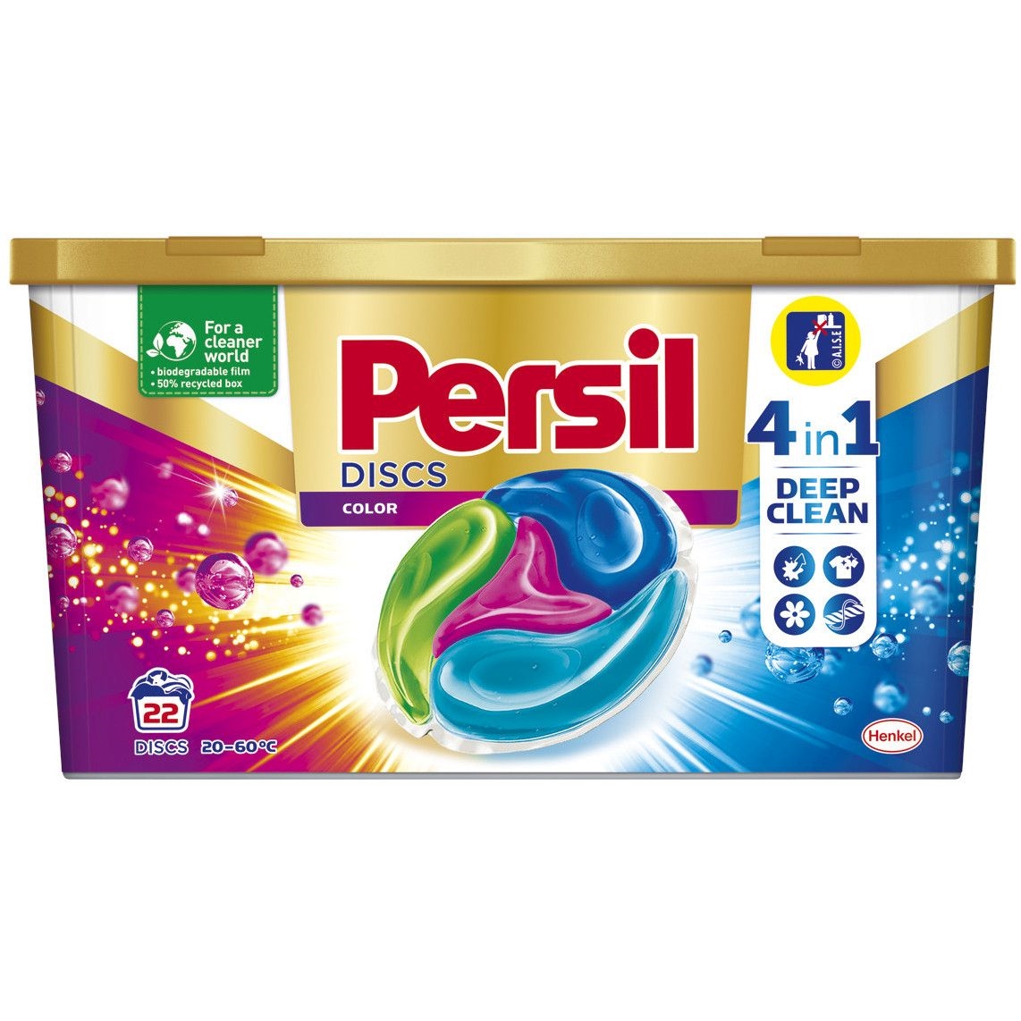 Persil Discs Color 4v1 kapsle na praní barevného prádla box 22 dávek 550g