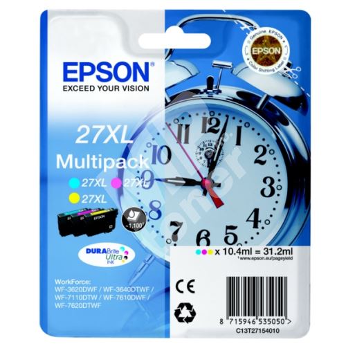 Cartridge Epson C13T27154012, CMY, 27XL, originál 1