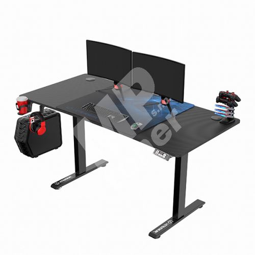 Herní stůl Ultradesk Level V2 Blue, 140x68x72-117cm, elektricky nastavitelná výška 1