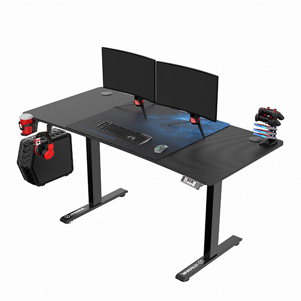 Herní stůl Ultradesk Level V2 Blue, 140x68x72-117cm, elektricky nastavitelná výška