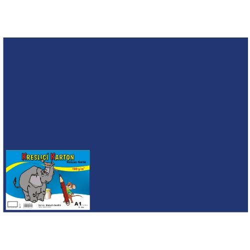 Kreslící karton A1, 180g, tmavě modrý, 10 listů