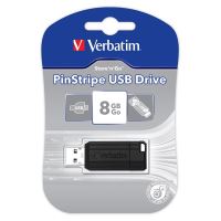 8GB Verbatim Store'n'Go Pinstripe, USB flash disk 2.0, 49062, černá 8GB Verbatim Store'n'Go Pinstripe, USB flash disk 2.0, 49062, černá