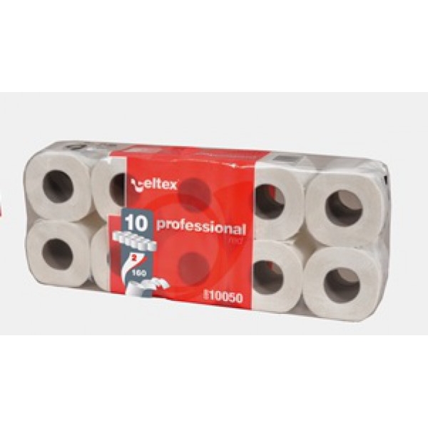 Toaletní papír CELTEX Professional 2vrstvy 160 útržků bílý (10)