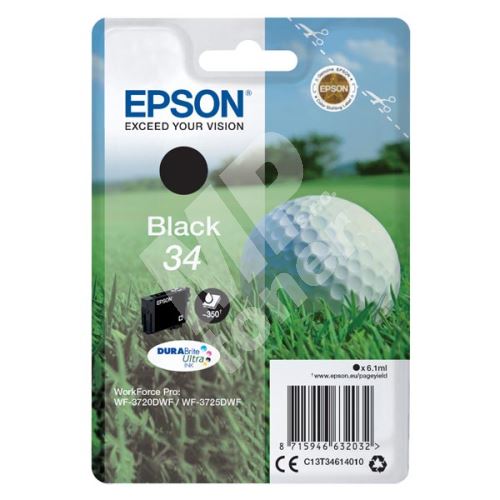 Cartridge Epson C13T34614010, black, 34, originál 1