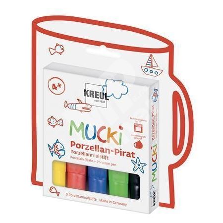 Fixy na porcelán Kreul MUCKI PIRÁT, 5 barev 1