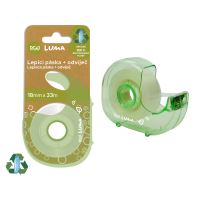 Lepící páska Luma Eco 18mm x 33m transparentní + odvíječ