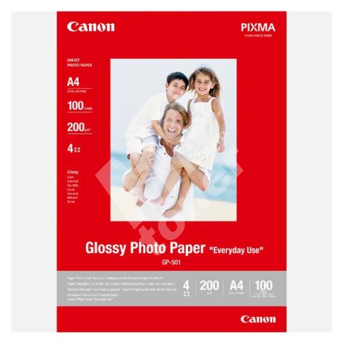 Canon Photo paper Glossy, foto papír, bílý, A4, 100ks, GP-501 A4 1