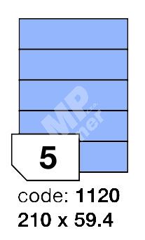 Samolepící etikety Rayfilm Office 210x59,4 mm 300 archů, matně modrá, R0123.1120D 1
