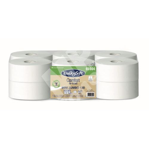 Toaletní papír BulkySoft Jumbo 190 (Mini Jumbo) 2vr., 120m, celulóza, 12 rolí 1