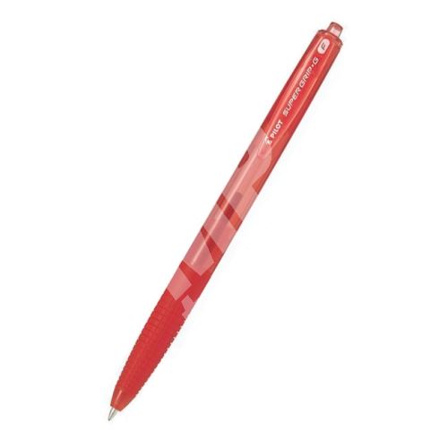 Kuličkové pero Pilot Super Grip G, červená, stiskací mechanismus, 0,22 mm 1