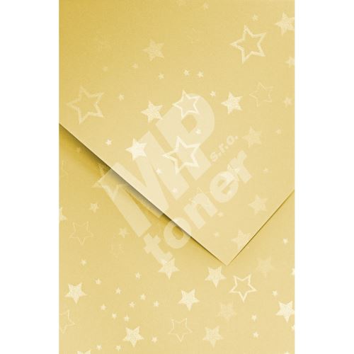 Ozdobný papír Stars, zlatý, 220g, 20ks 1
