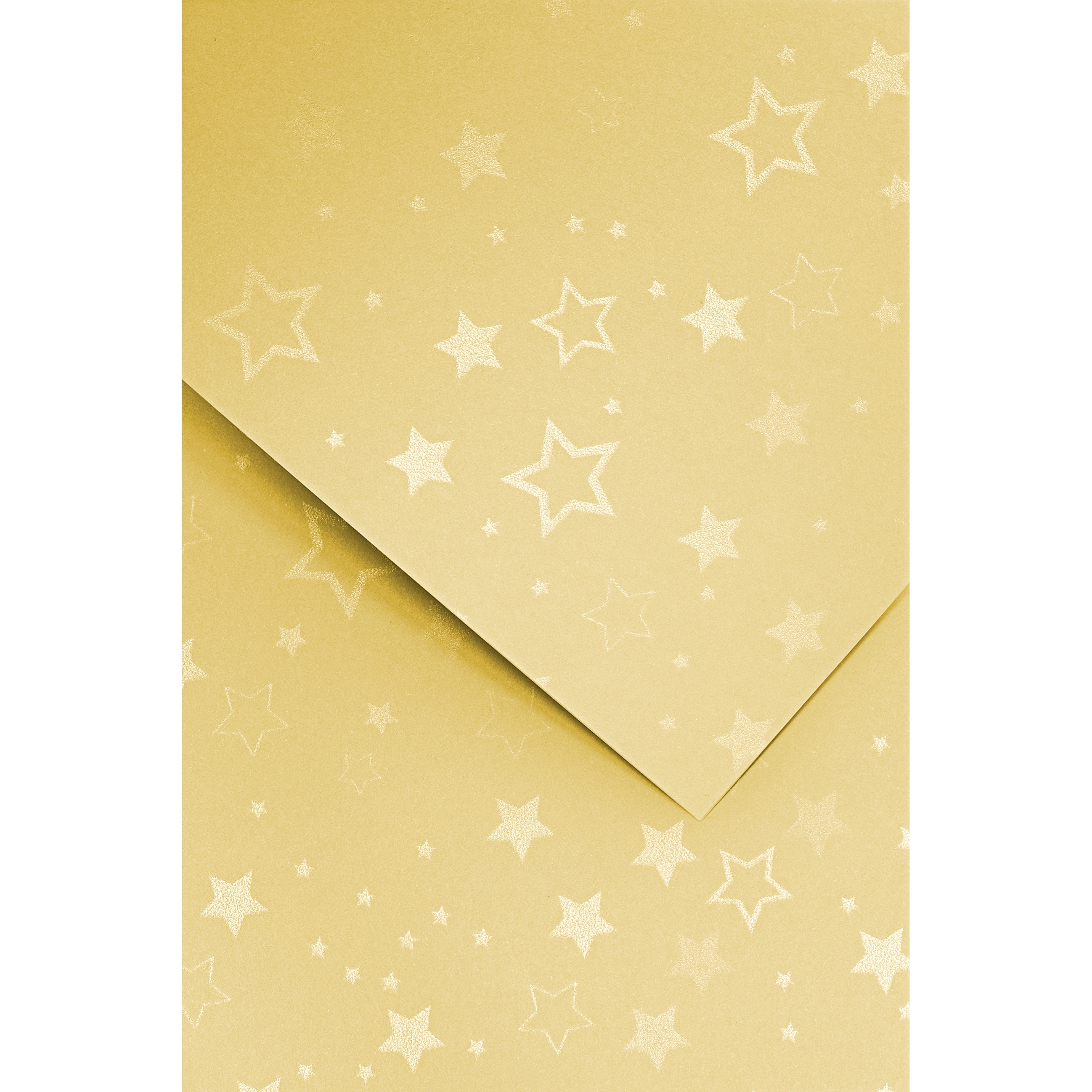 Ozdobný papír Stars, zlatý, 220g, 20ks