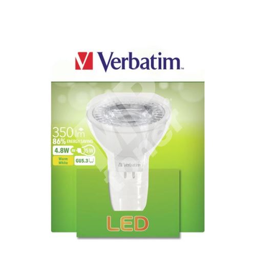 LED žárovka Verbatim GU5.3, 52646, 12V, 4.8W, 350lm, 2700k, teplá, 20000h 1