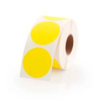 Samolepicí etikety kulaté 35 mm, 1000 ks, žluté papírové pro TTR, role Samolepicí etikety kulaté 35 mm, 1000 ks, žluté papírové pro TTR, role