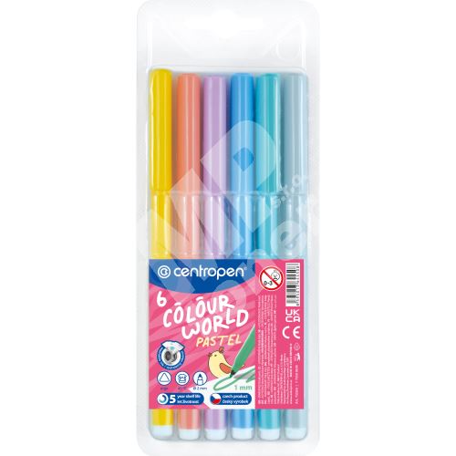 Fixy Centropen 7550/6 Colour World Pastel, 6 barev 1
