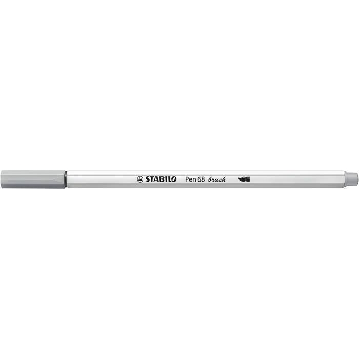 Štětcový fix Stabilo Pen 68 brush, studená šedá