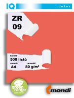 Barevný papír IQ ZR 09 A4 80g červená 1bal/500ks 2 (1)