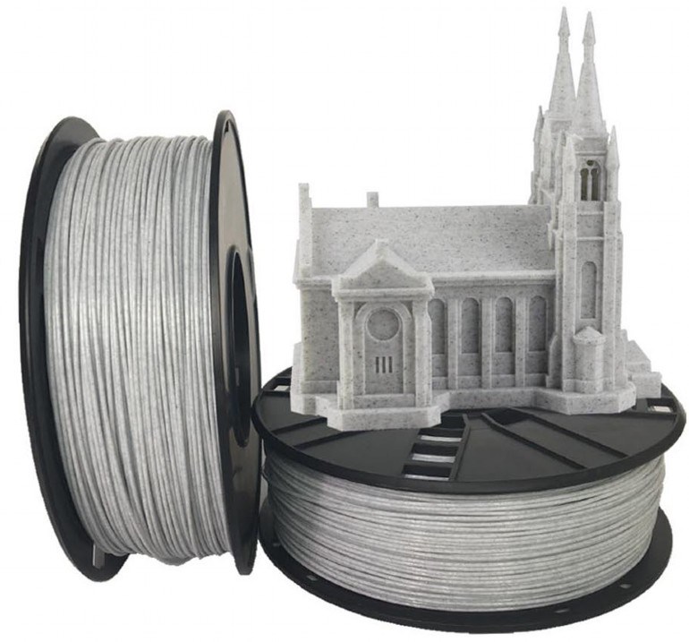 Tisková struna Gembird (filament) PLA, 1,75mm, 1kg, mramor