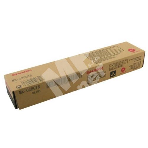 Toner Sharp MX-C38GTB, black, originál 1