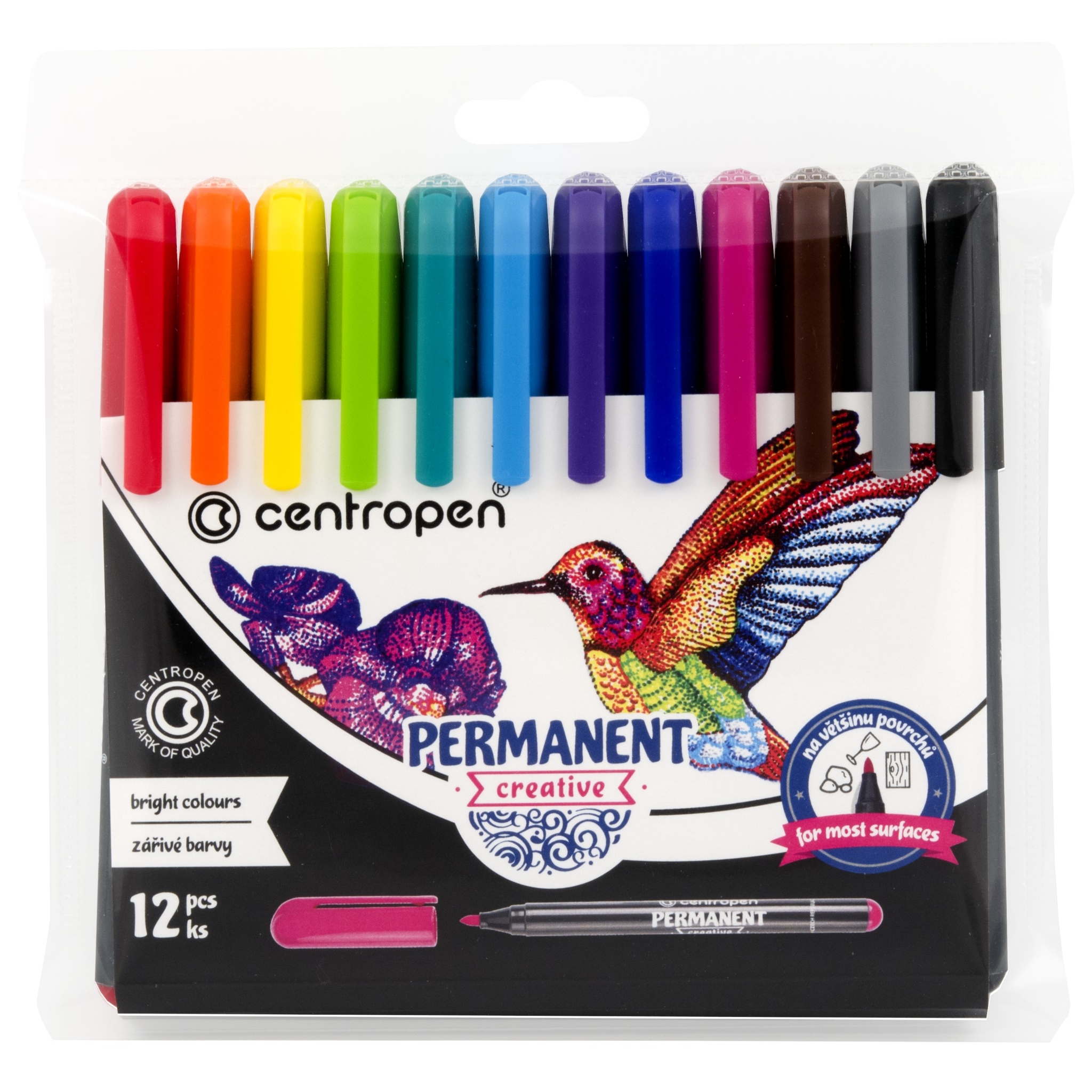 Popisovače Centropen 2896/12 Permanent Creative 12 barev