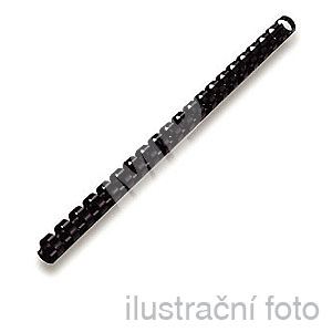 Plastové hřbety pro vazbu 9/16", 38 mm, černé 1