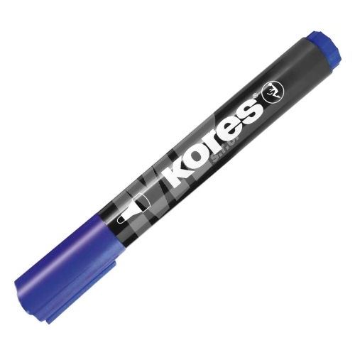 Značkovač Kores K-Marker permanentní, kulatý, modrý 1
