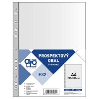 Obal A4 prospektový obyčejný, hladký (E32) 1bal/100ks, průhledný Obal A4 prospektový obyčejný, hladký (E32) 1bal/100ks, průhledný