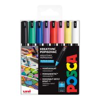 Sada akrylových popisovačů Uni Posca PC-1MR, 8 ks, mix základních barev Sada akrylových popisovačů Uni Posca PC-1MR, 8 ks, mix základních barev