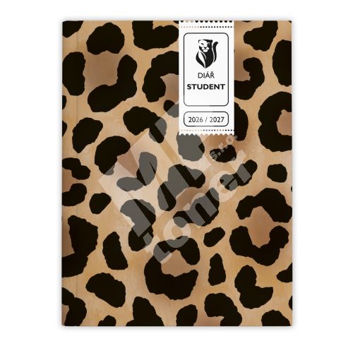 Týdenní diář - Student - V8 - lamino - kapesní - Leopard 1