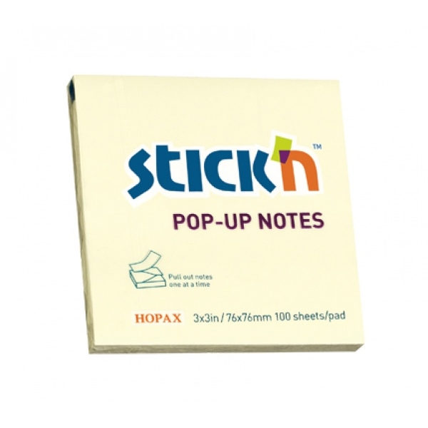 Samolepící bloček Stick'n Pop Up 76x76mm, 100 lístků