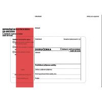 Obálka doručenka červený pruh B6 126 x 176 mm 1000 ks Obálka doručenka červený pruh B6 126 x 176 mm 1000 ks