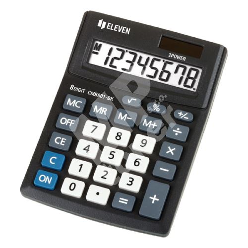 Kalkulačka Eleven CMB-801BK, černá, stolní, osmimístná 1