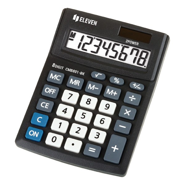 Kalkulačka Eleven CMB-801BK, černá, stolní, osmimístná