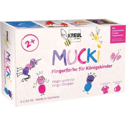 Sada prstových barev Kreul MUCKI ROYAL, 6 barev x 50ml 1